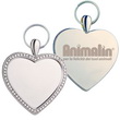 PENDENTE GIOIELLO CUORE DIAMANTE ARGENTO 3,3cm